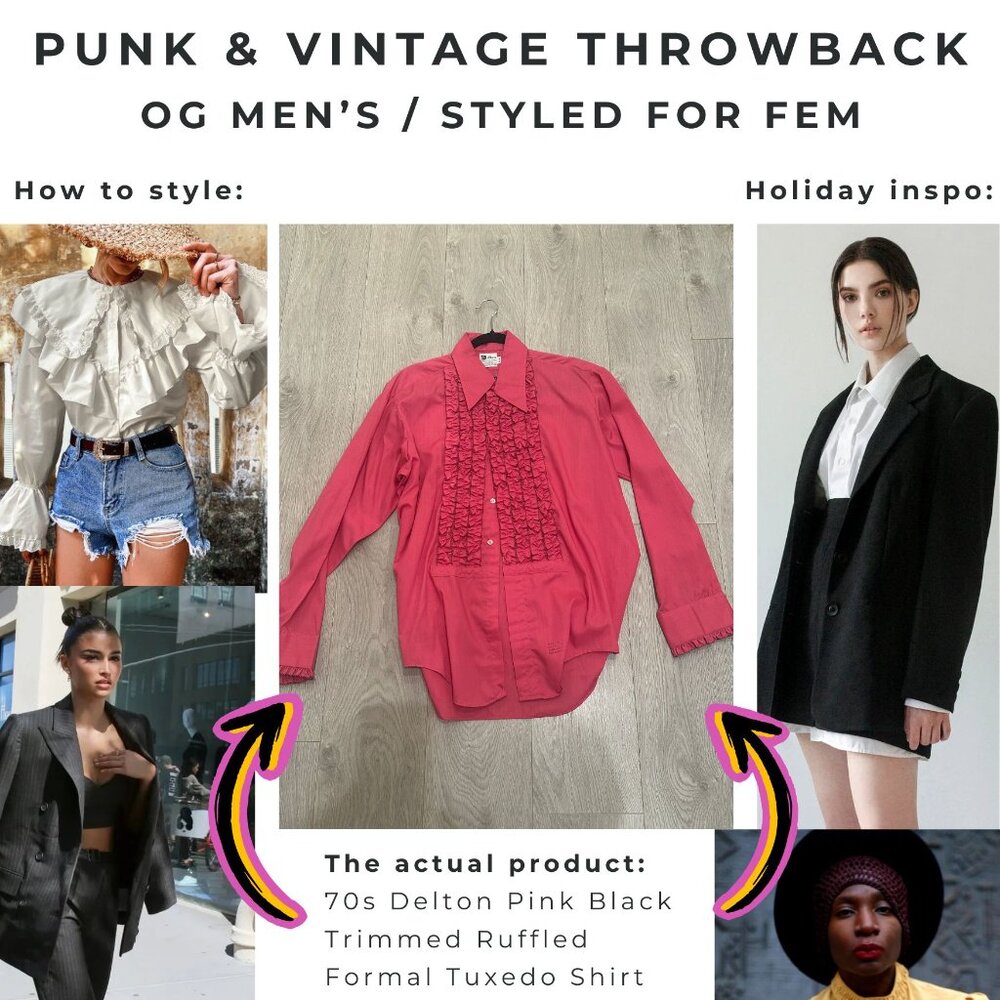 RARE Vintage - 70s Delton Pink Shirt